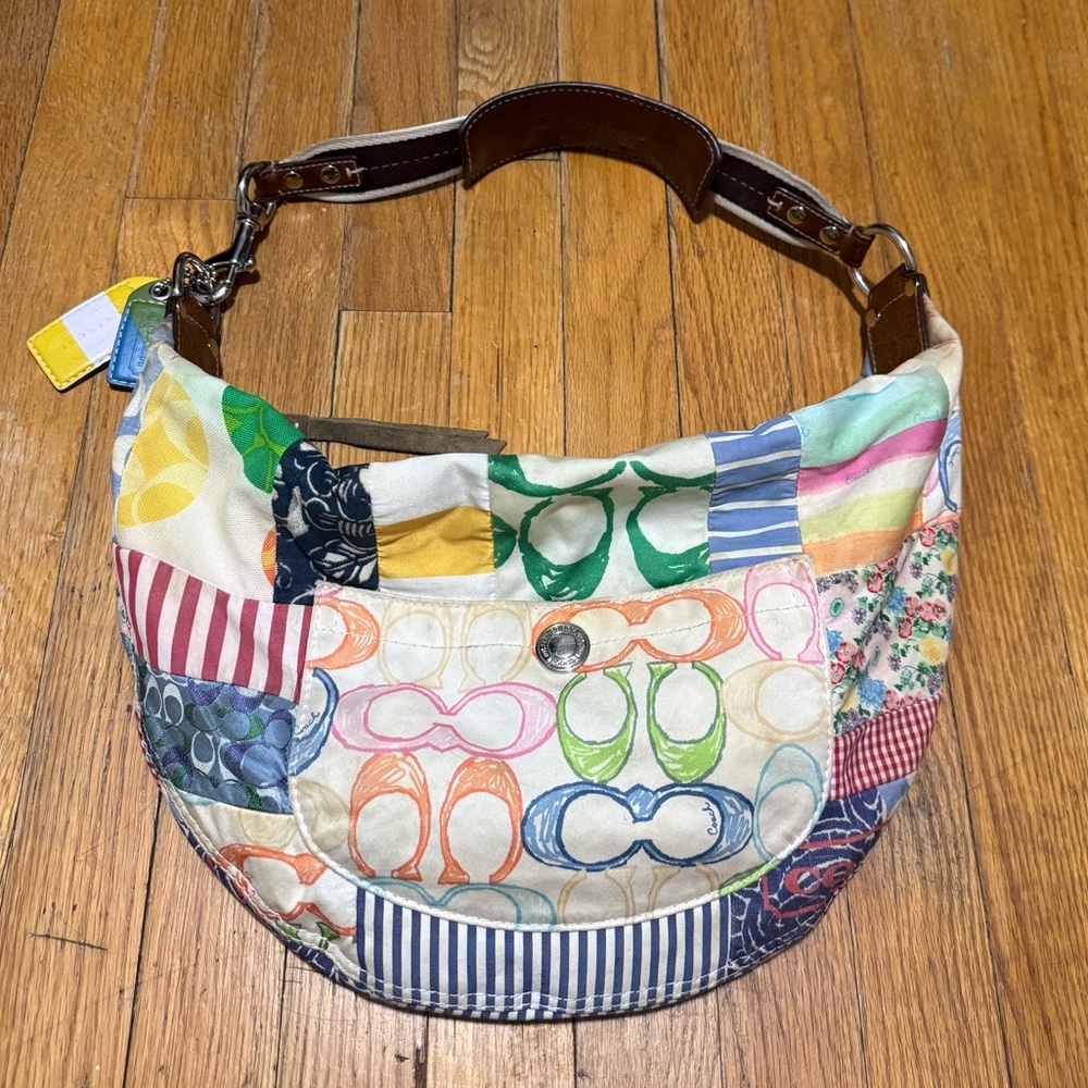 Coach Multicolor Patchwork Hobo Bag